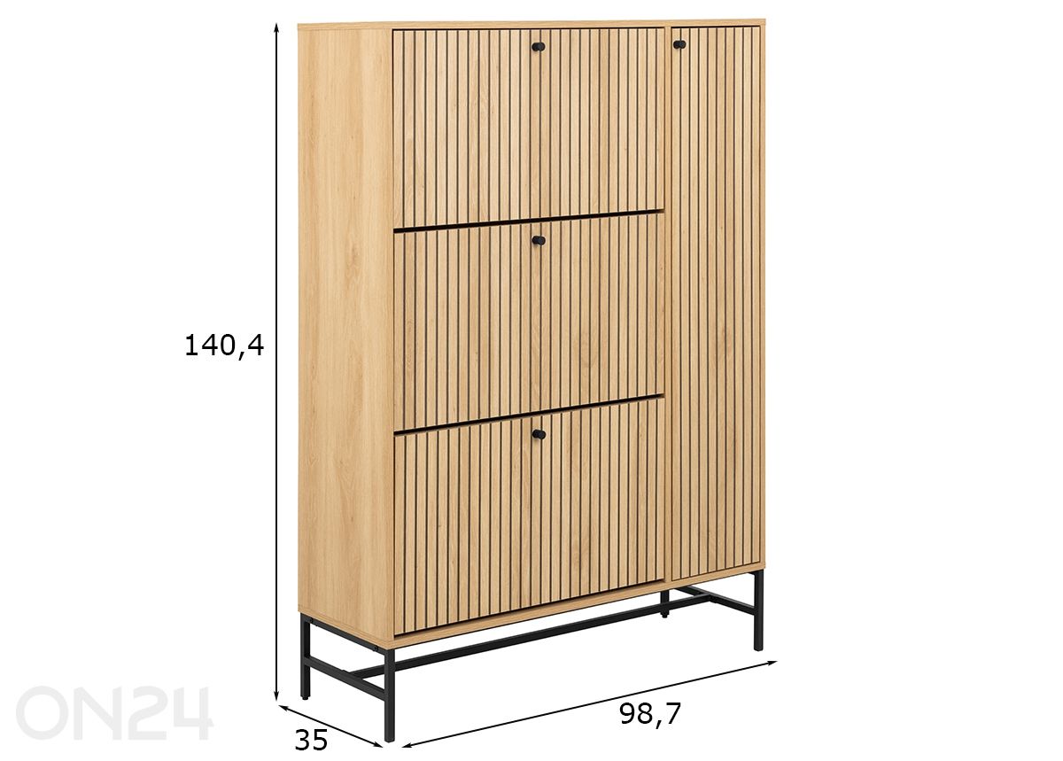 Jalanõudekapp Albany suurendatud mõõdud
