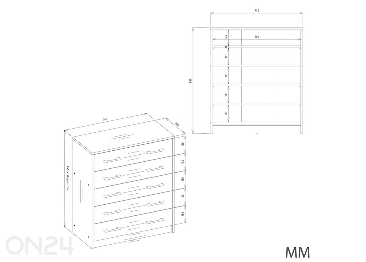 Jalanõudekapp Alex suurendatud mõõdud
