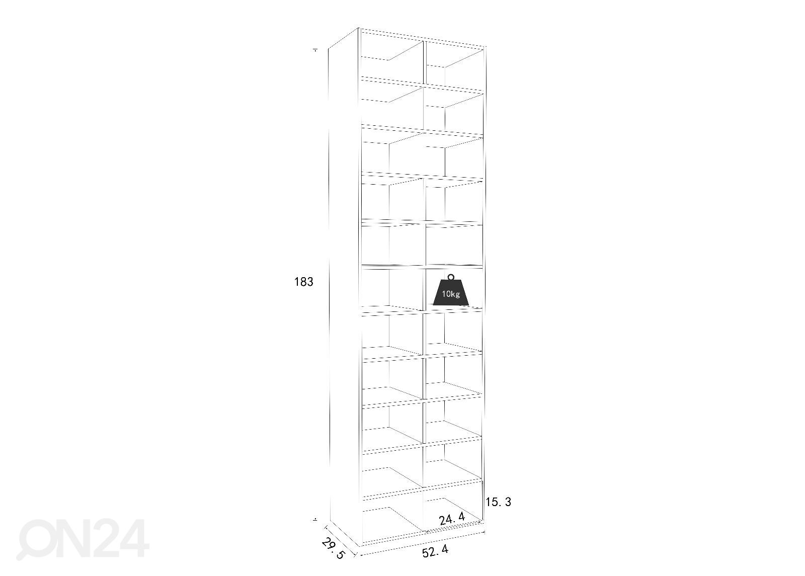 Jalanõuderiiul Hinsol XL 52 cm suurendatud mõõdud