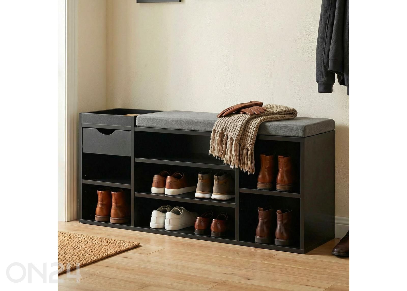 Jalanõuderiiul/pink 100 cm, must suurendatud