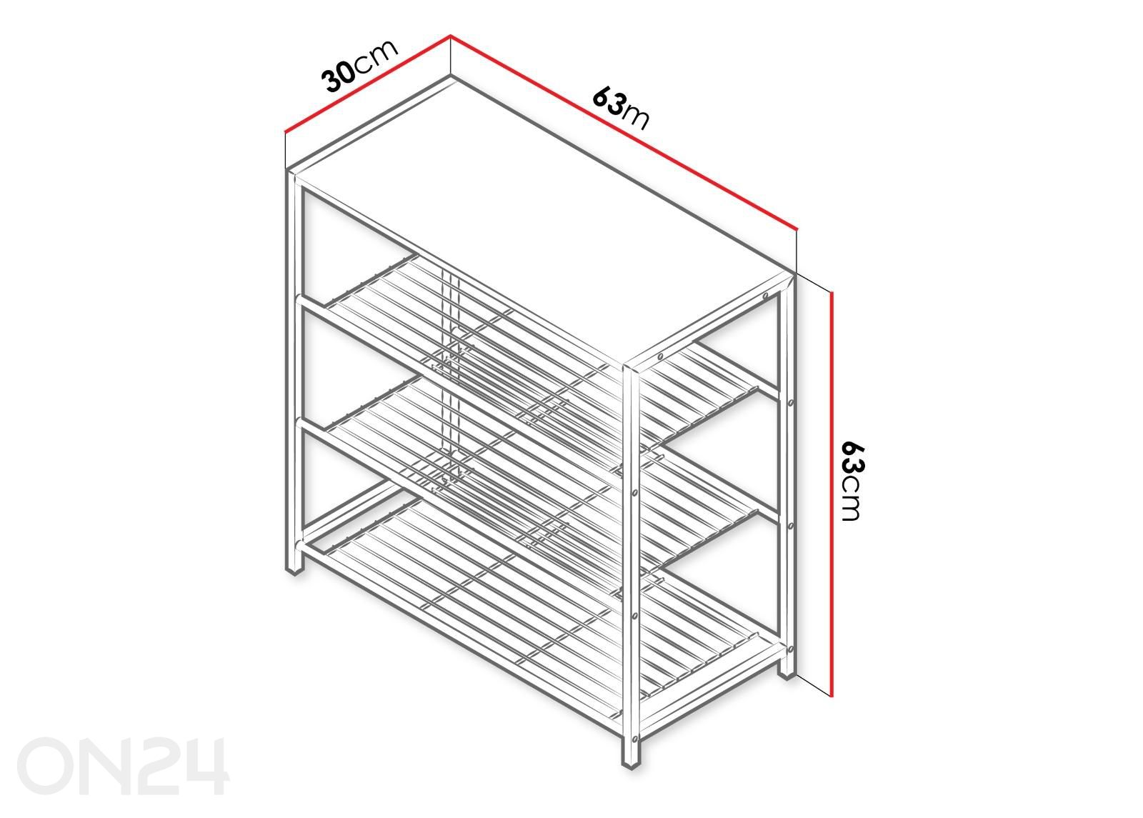 Jalanõuderiiul Stonzi suurendatud mõõdud
