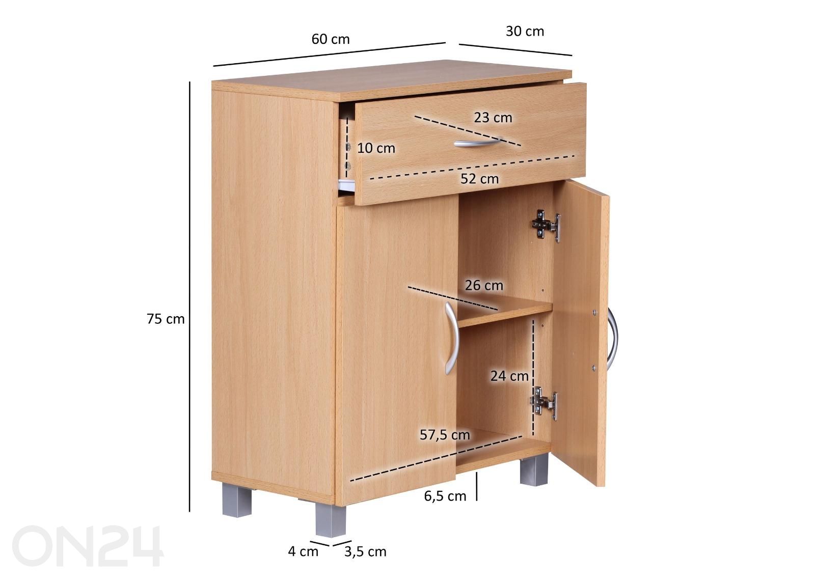 Jalatsikapp suurendatud mõõdud