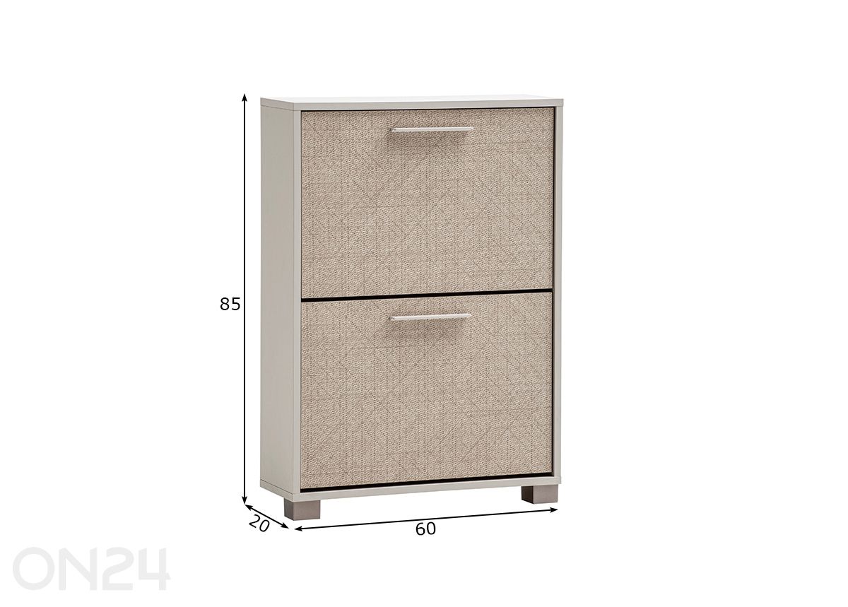 Jalatsikapp Edno suurendatud mõõdud