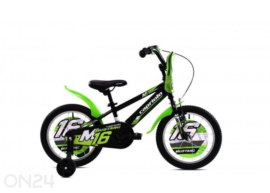 Jalgratas Capriolo Mustang 16", must/laim suurendatud