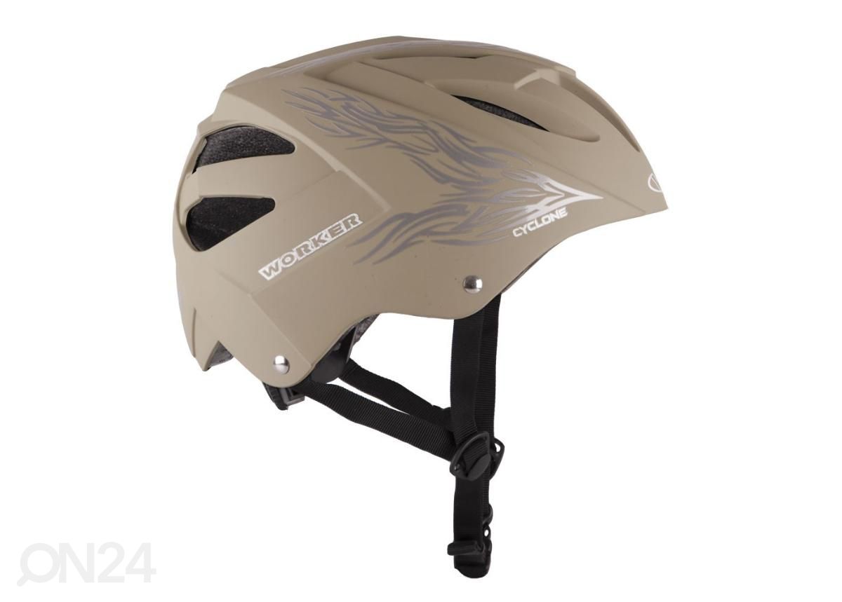 Jalgrattakiiver WORKER Cyclone Khaki suurus L 58-62 suurendatud