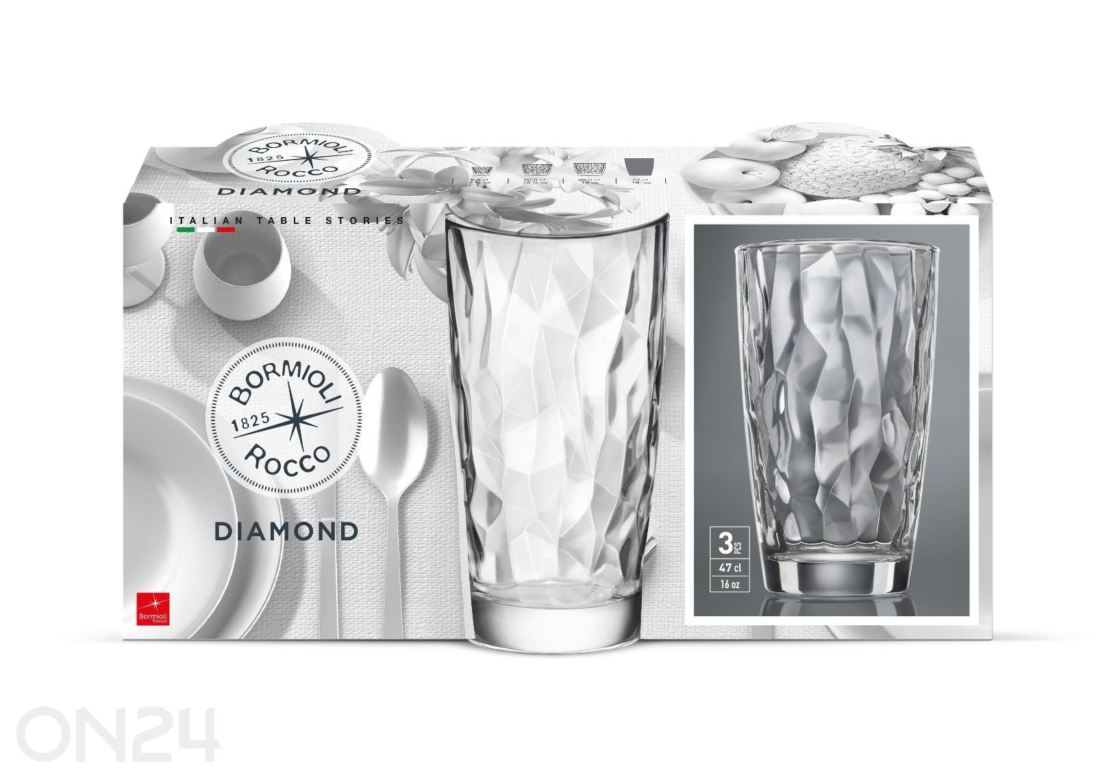 Joogiklaas Diamond 47 cl, 3 tk suurendatud