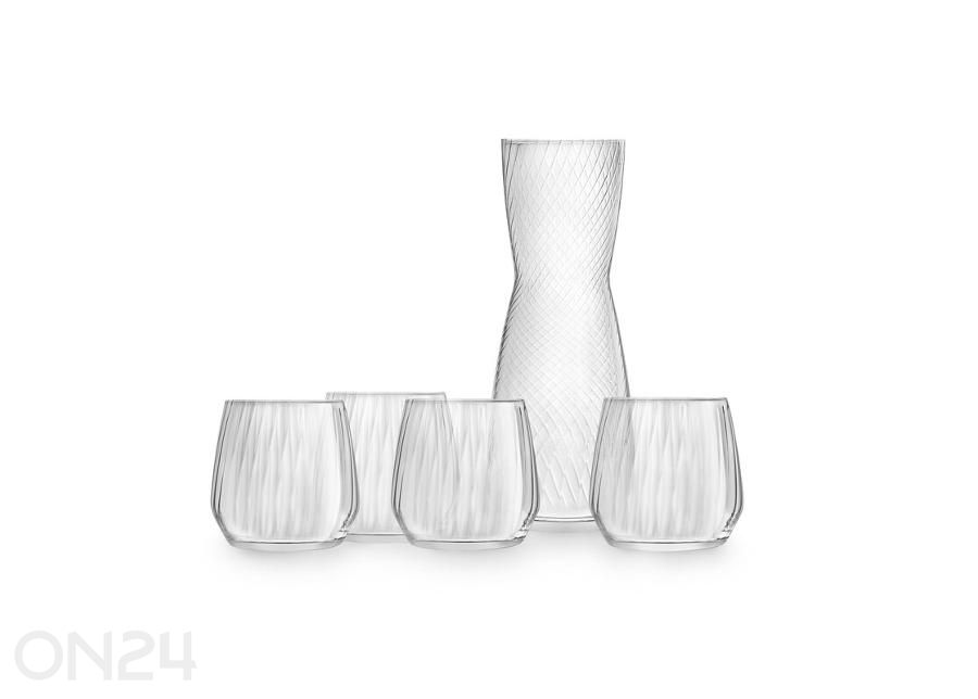 Joogiklaaside komplekt 4x37 cl Serene karahviniga 1 L suurendatud