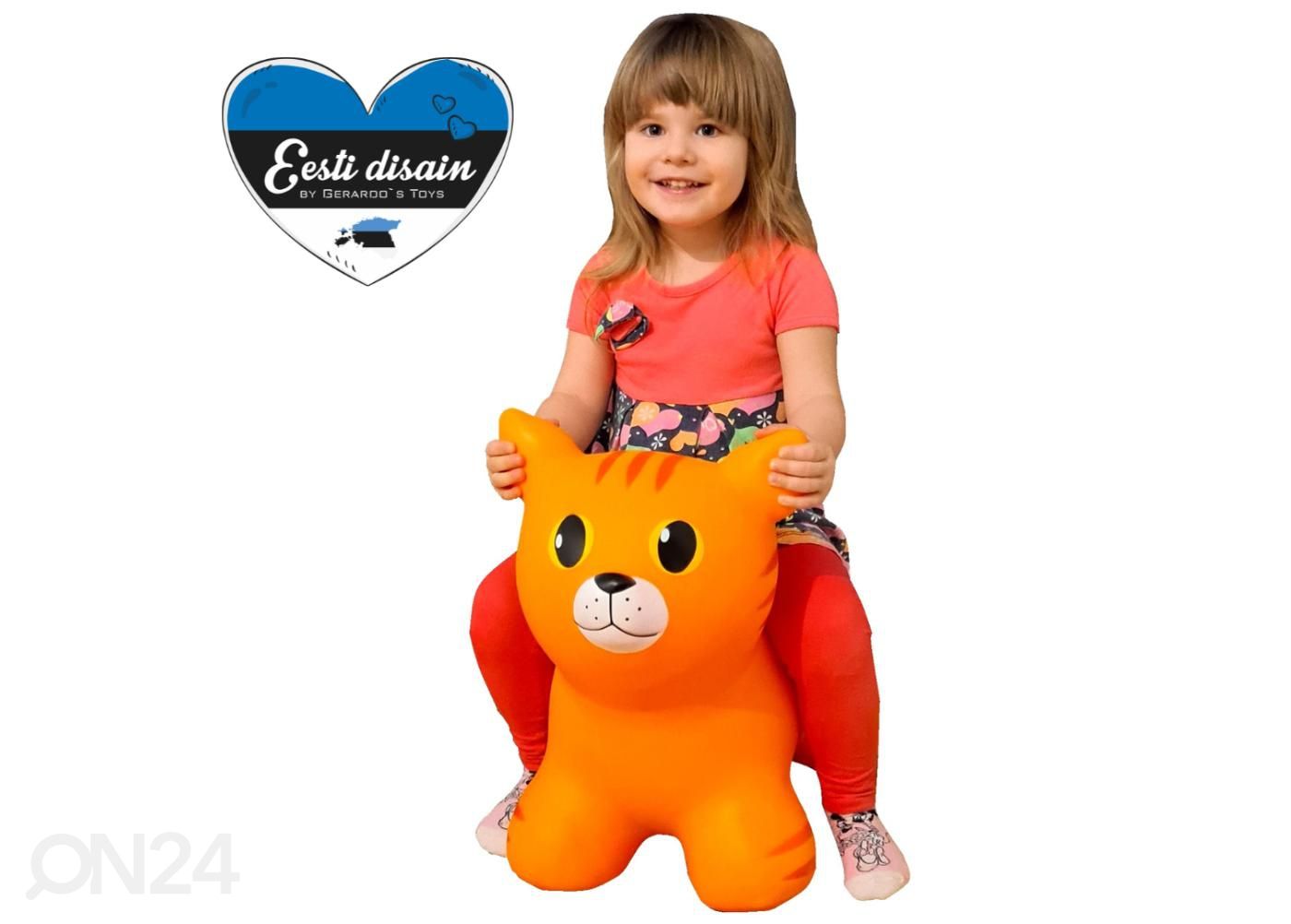 Jumpy hüppeloom Kass Gerardo's Toys oranž suurendatud