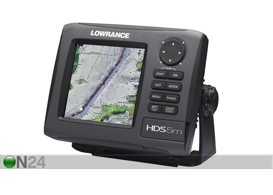 Kaardiplotter Lowrance HDS-5m Gen2 maailma taustakaardiga suurendatud