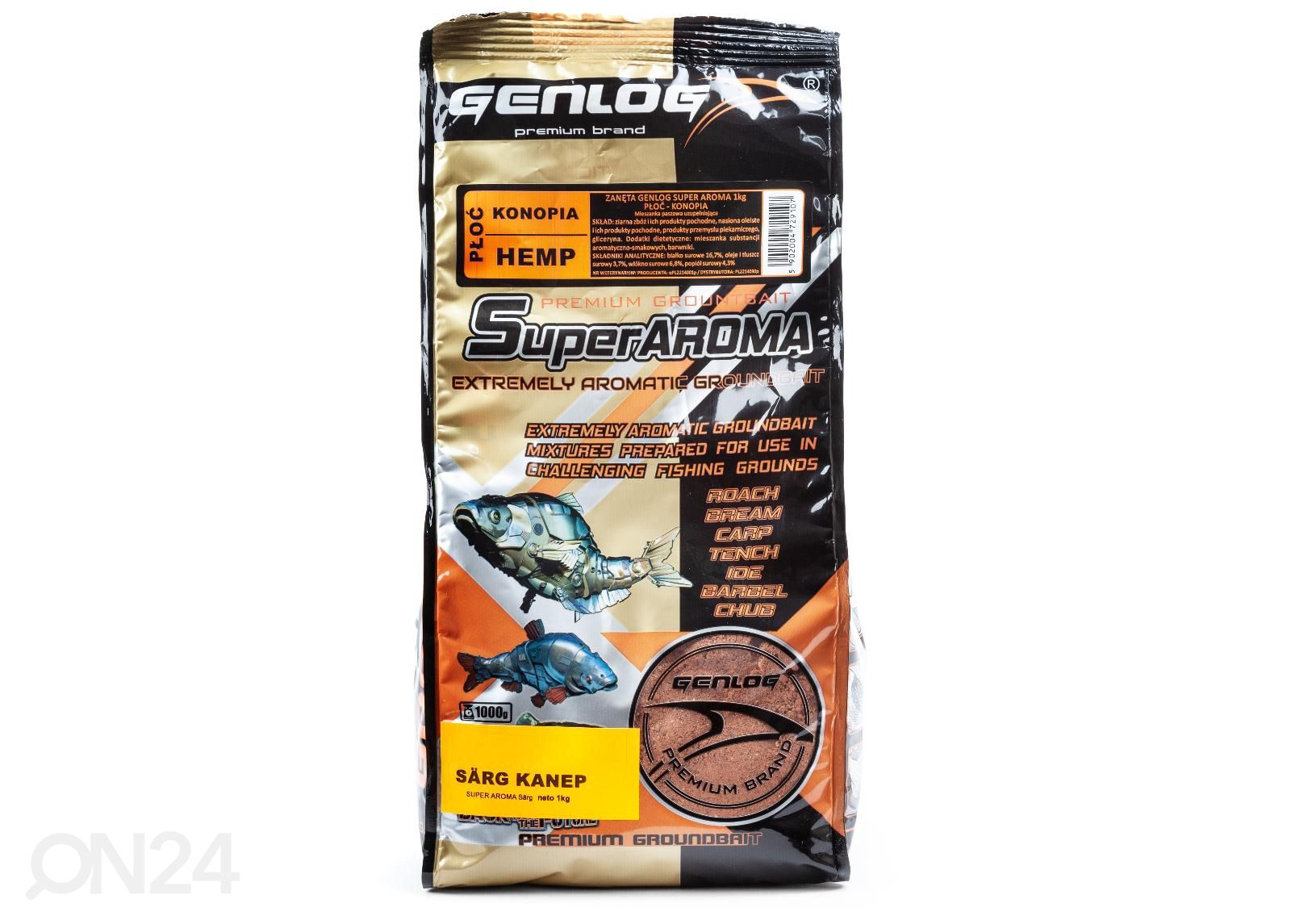 Kalasööt genlog super aroma 1 kg särg kanep suurendatud