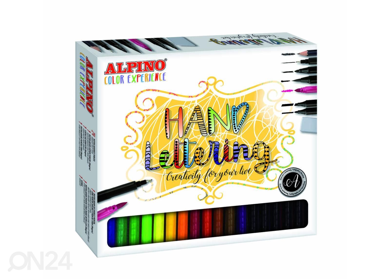 Kalligraafilised joonistusmarkerid 30 tk ALPINO suurendatud