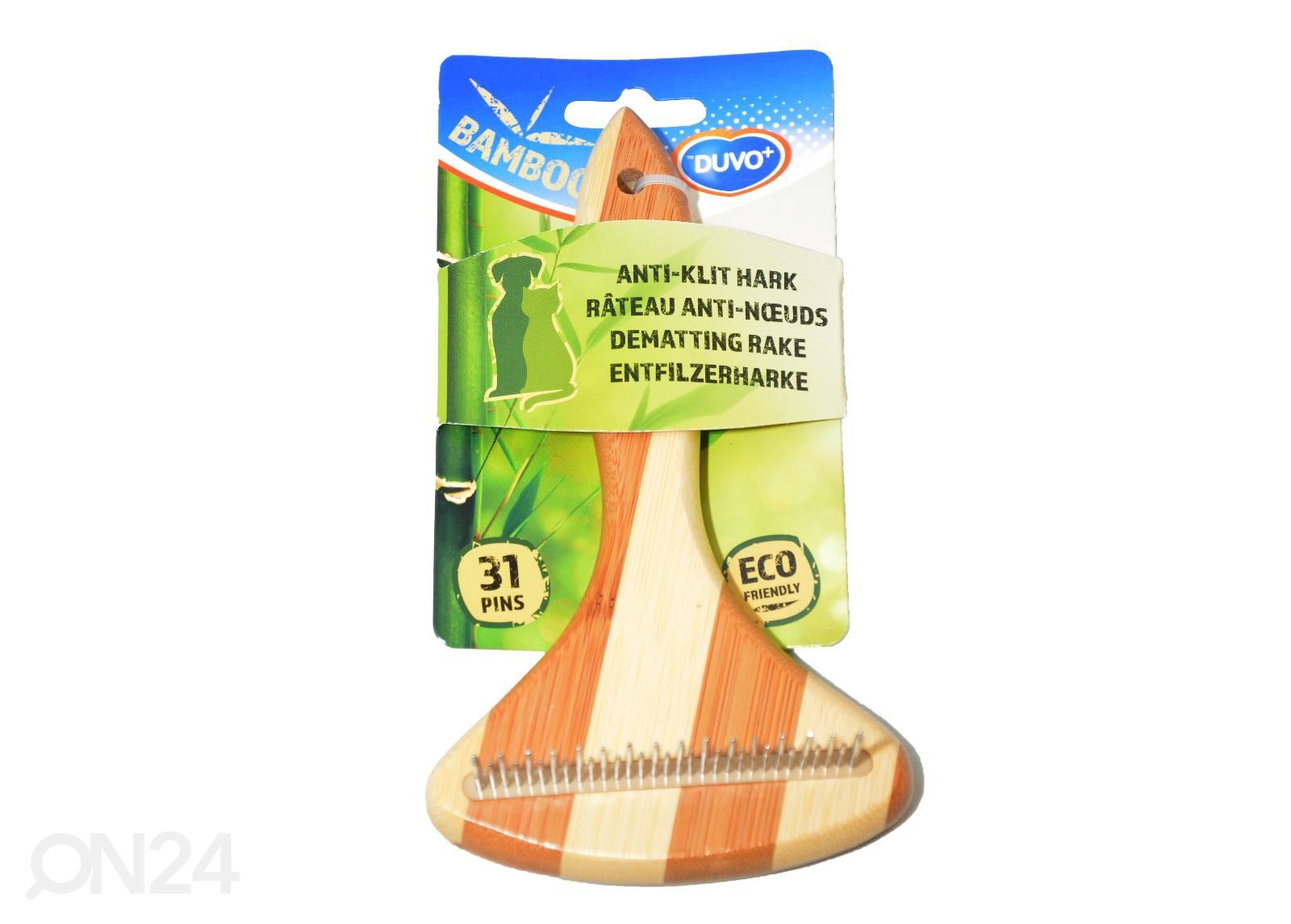 Kammhari bamboo karva hooldamiseks 31 piiga Duvo+ suurendatud