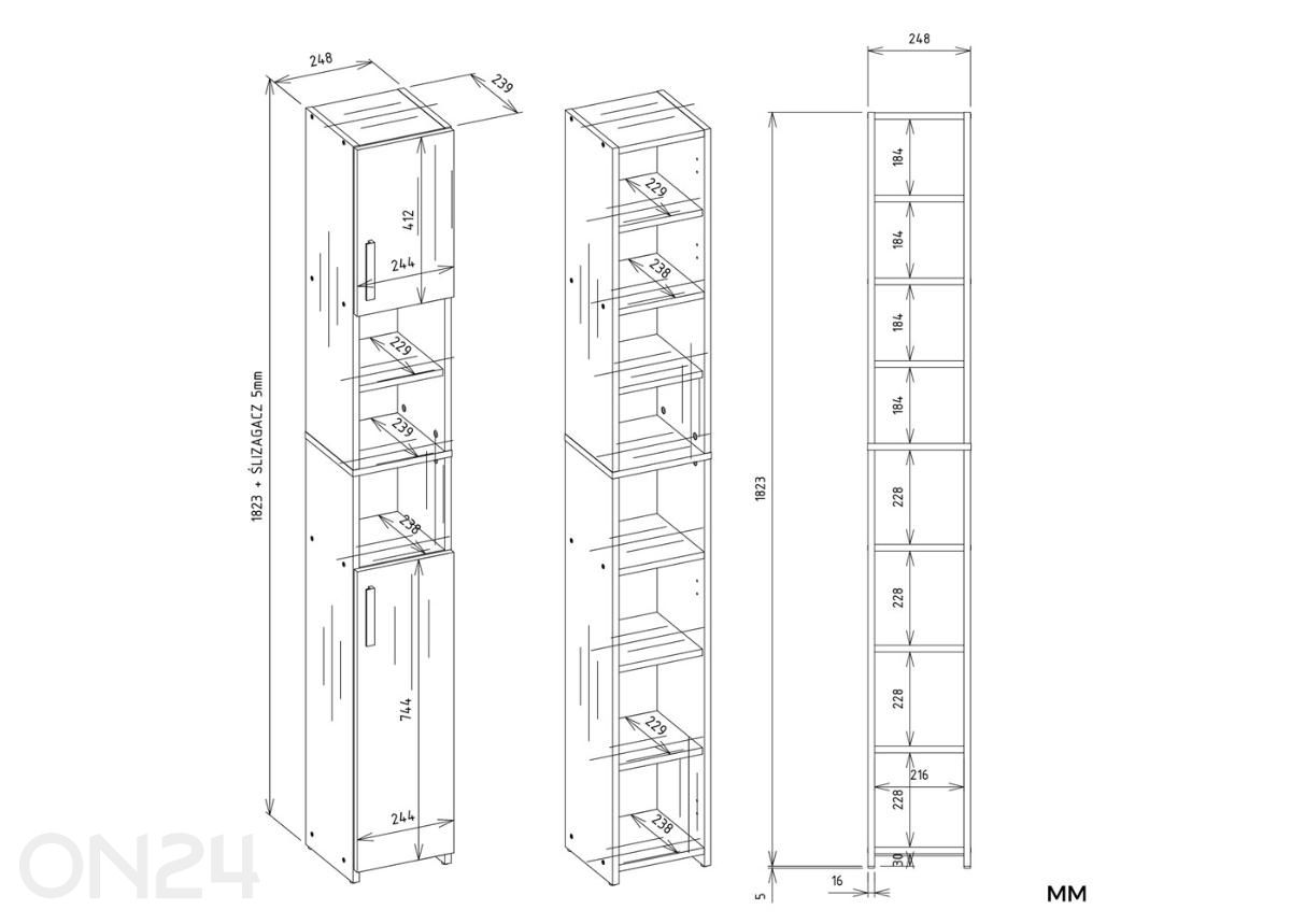 Kapp Alvo suurendatud mõõdud
