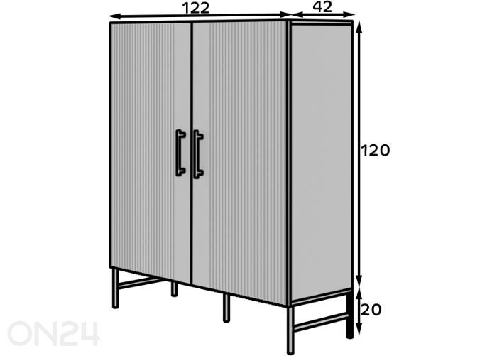 Kapp Omaha 122 cm suurendatud mõõdud