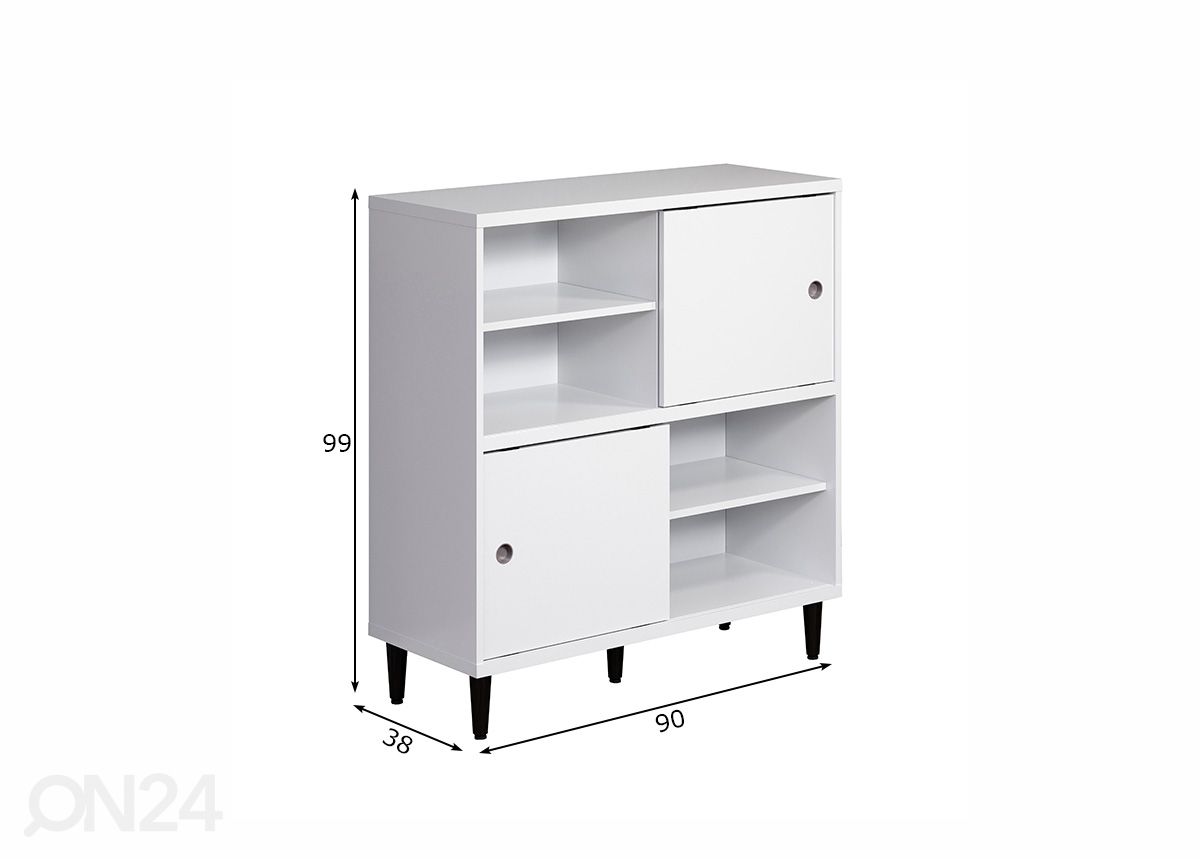 Kapp-riiul Evolution 90 cm suurendatud mõõdud