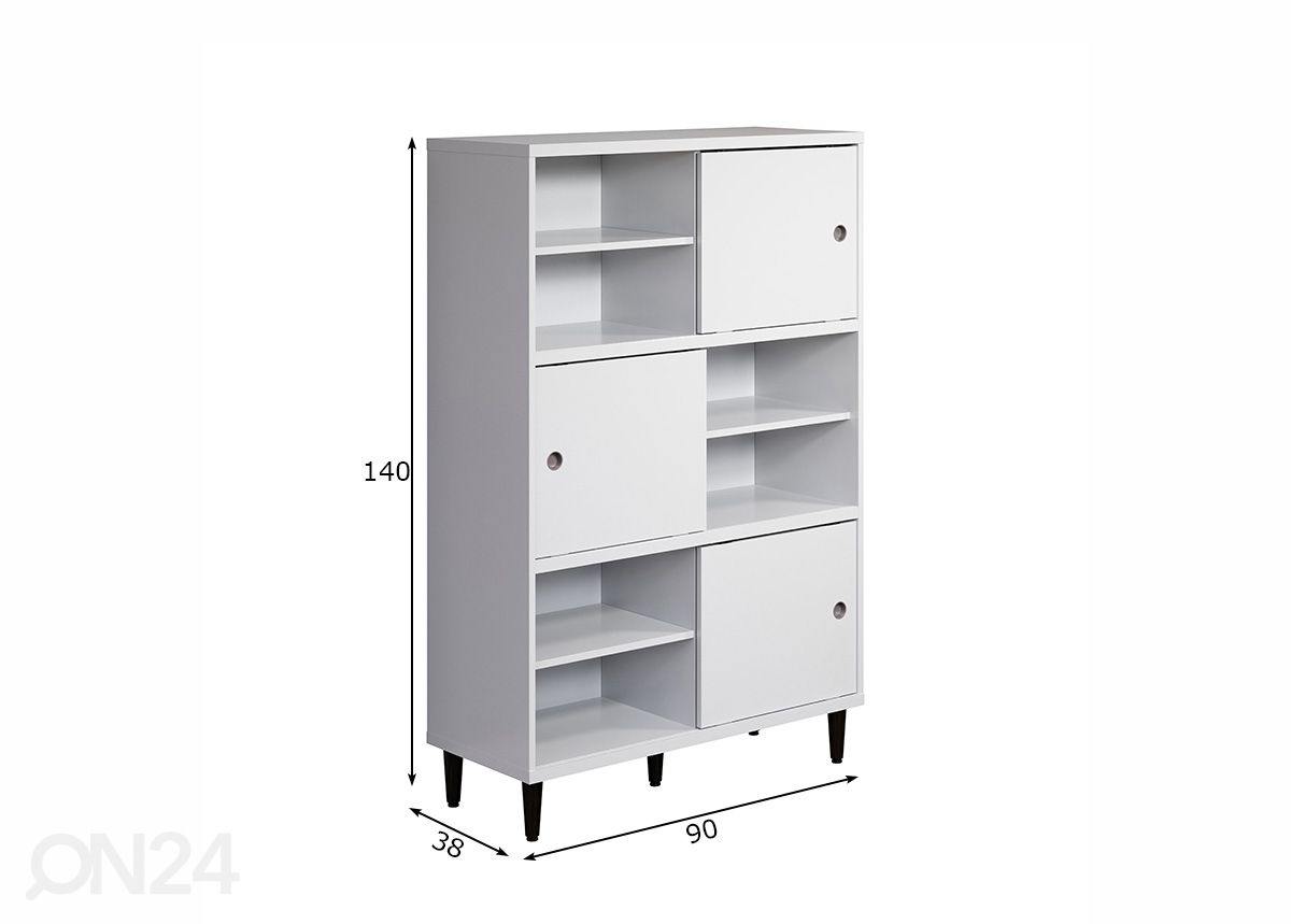 Kapp-riiul Evolution 90 cm suurendatud mõõdud