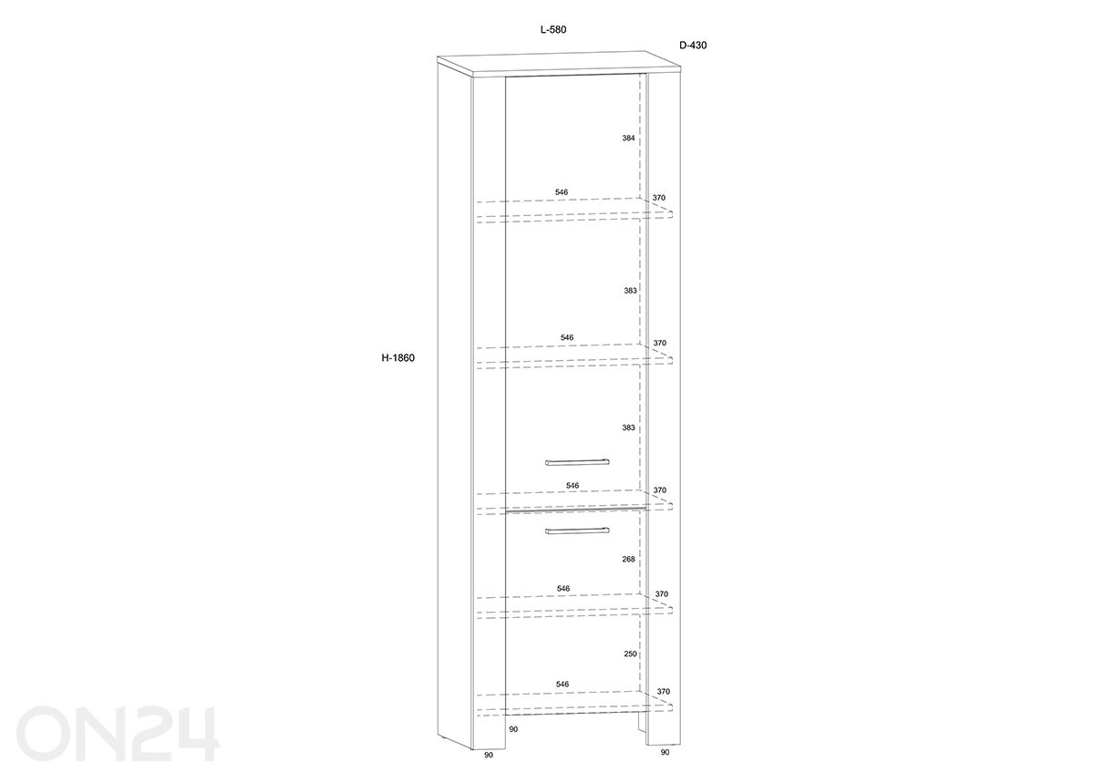 Kapp Slide 50 cm suurendatud mõõdud
