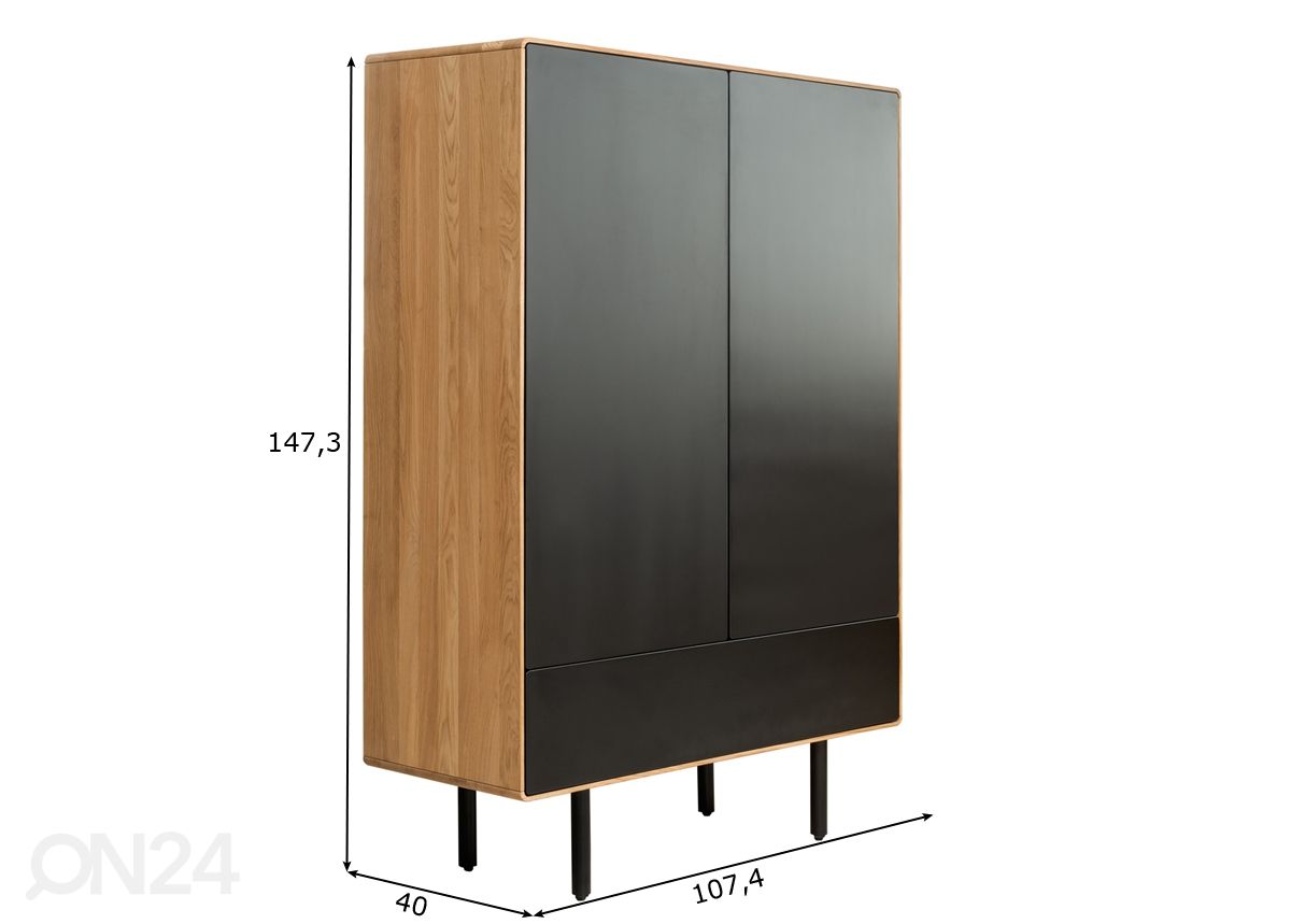 Kapp Tokyo 107 cm suurendatud mõõdud