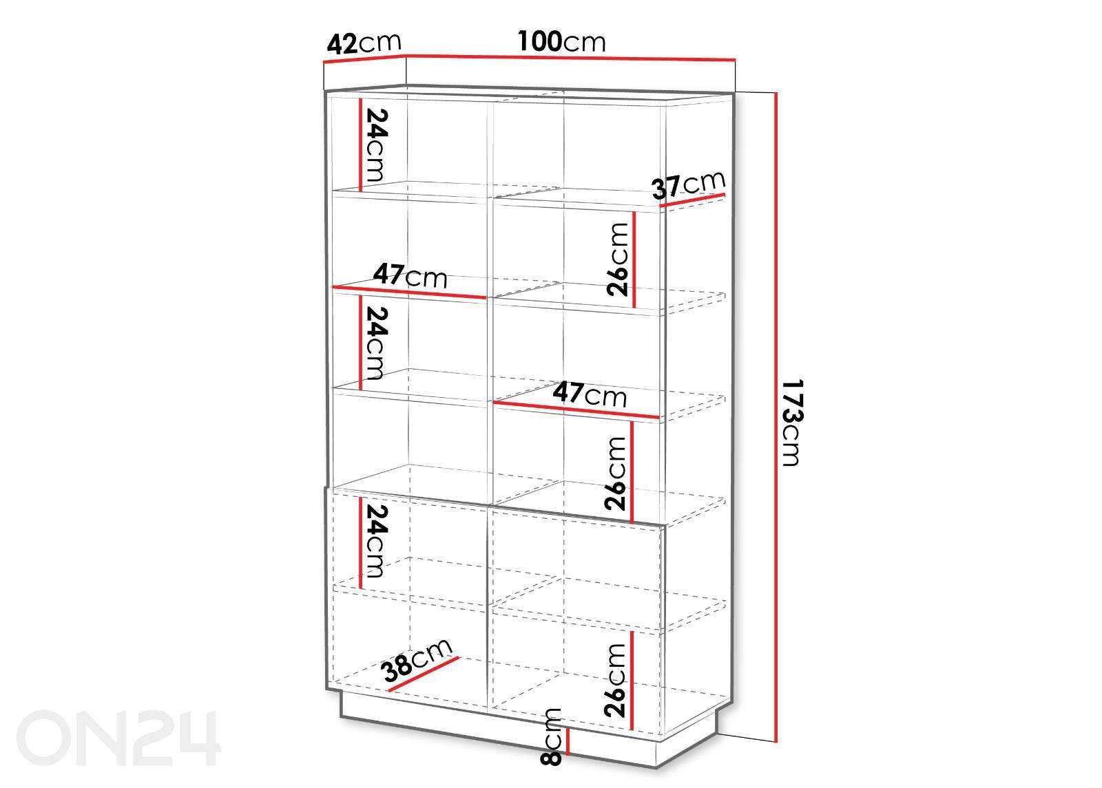 Kappriiul Liverti 100 cm suurendatud mõõdud