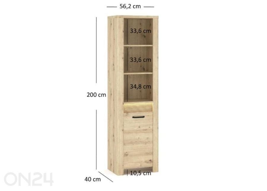 Kappriiul Moris 56,2 cm + LED suurendatud mõõdud