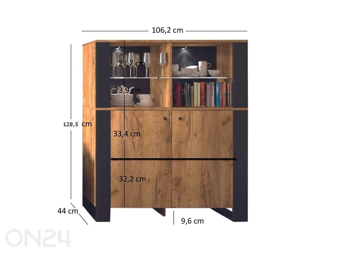 Kappriiul Wood suurendatud mõõdud
