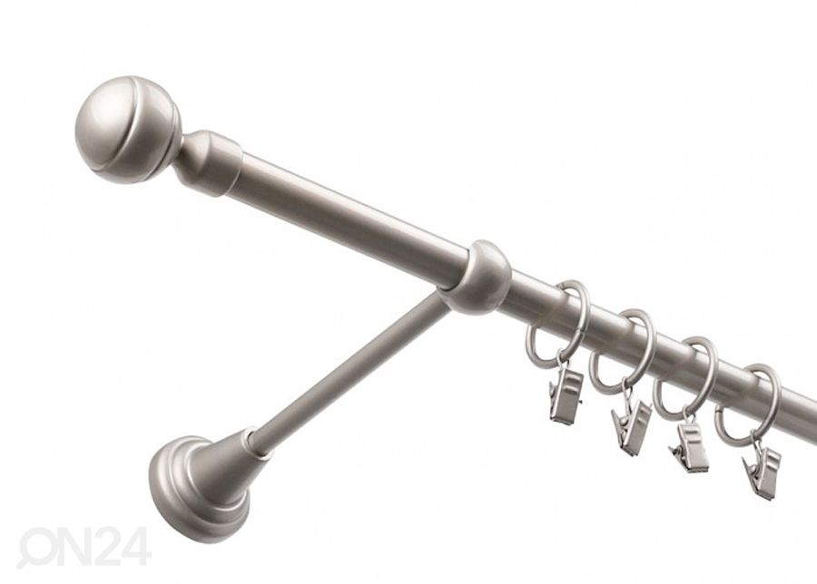 Kardinapuu Paola 160 cm 1-realine Ø16 mm matt-kroom suurendatud