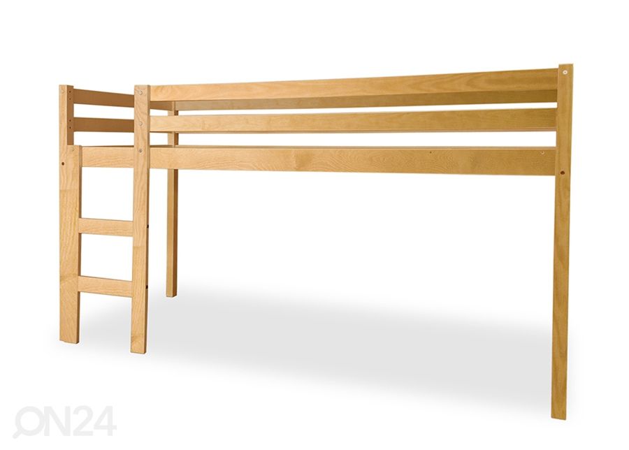 Kasepuust poolkõrge narivoodi 70x160 cm suurendatud