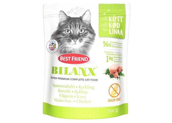 Kassi täissööt bilanx kana t.viljavaba 750 g suurendatud
