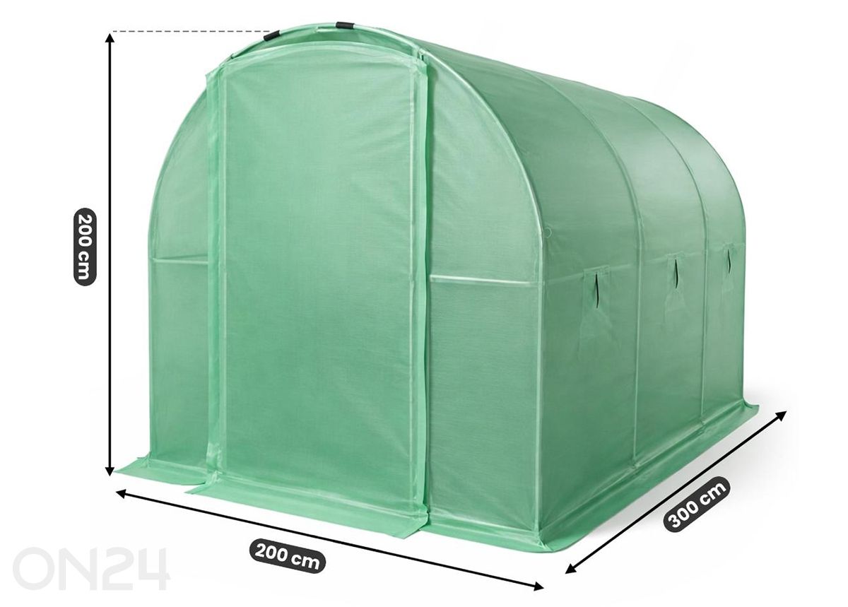 Kasvuhoone 6 m² suurendatud mõõdud