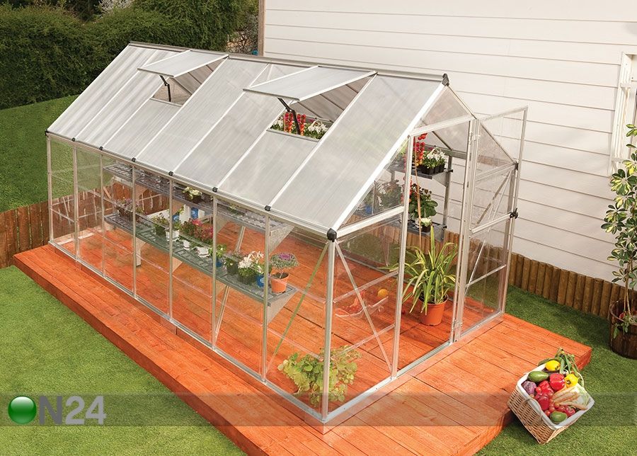 Kasvuhoone Palram Hybrid 1,85x4,26 m, 7,88 m² suurendatud