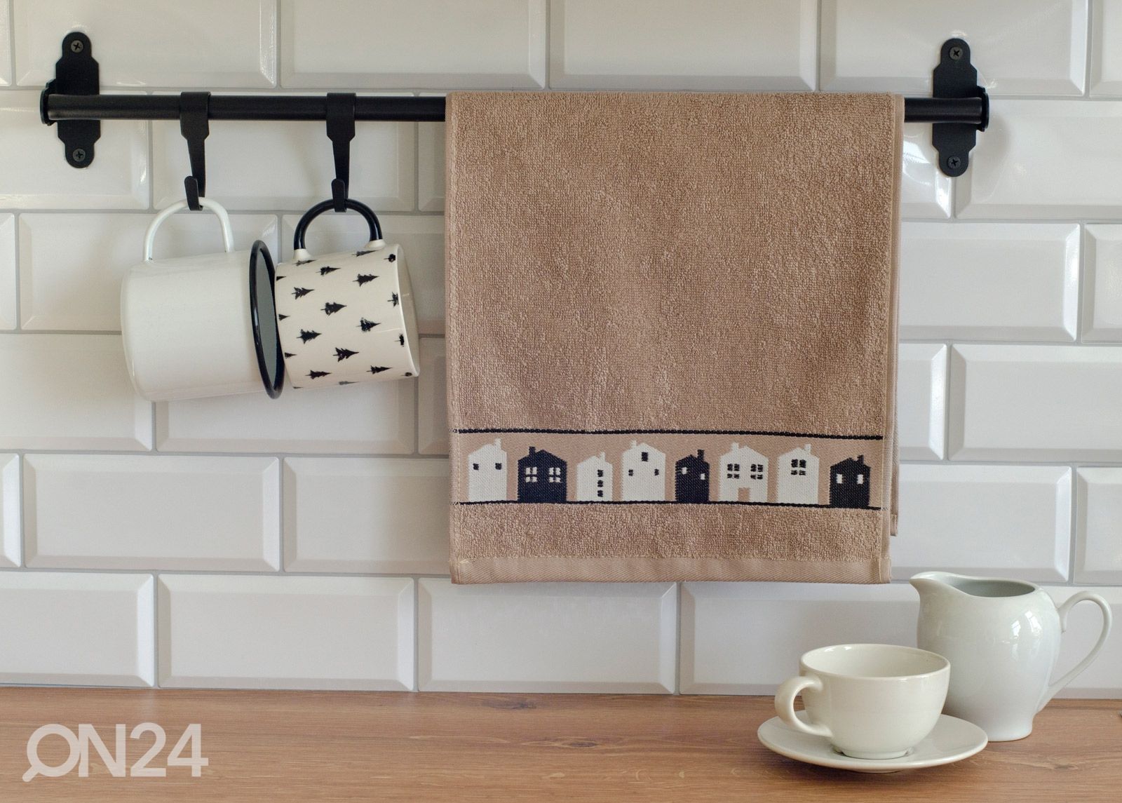 Käterätikute komplekt Town beež 2 tk, 30x60 cm suurendatud