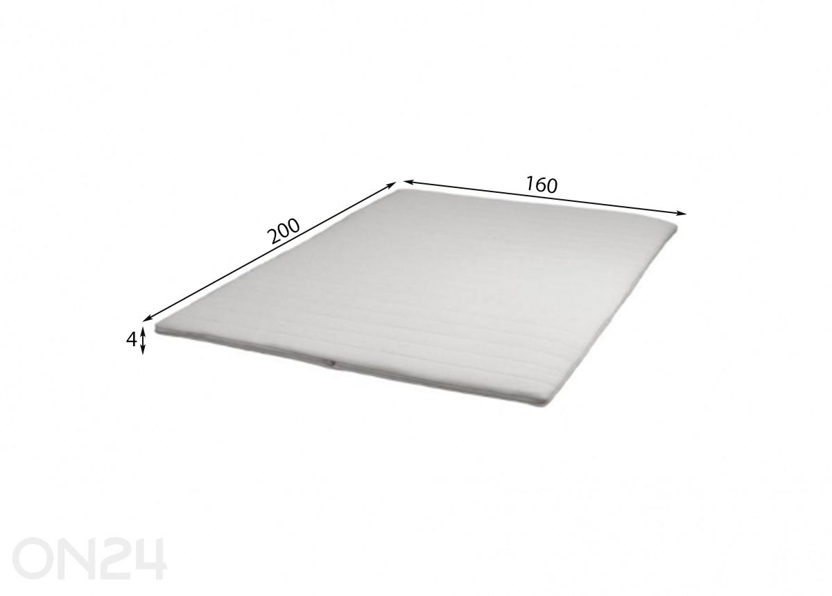 Kattemadrats Wendre Foam 160x200 cm suurendatud mõõdud