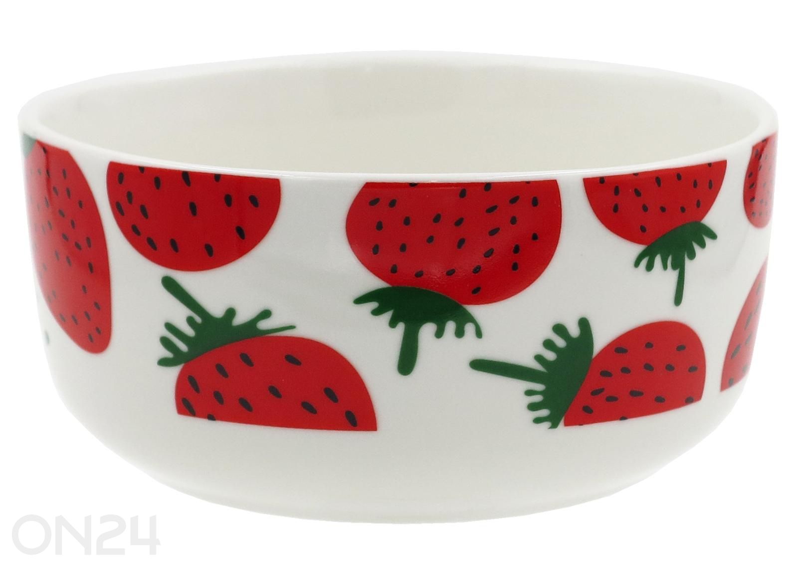 Kauss Punased maasikad d.14 cm, 6 tk suurendatud