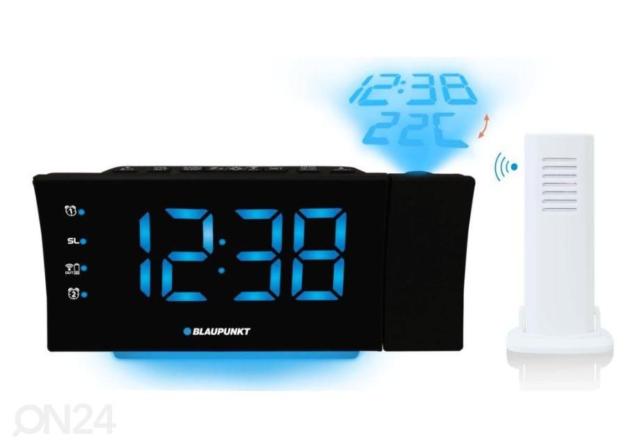 Kellraadio Blaupunkt projektsiooni ja USB-laadimisega suurendatud