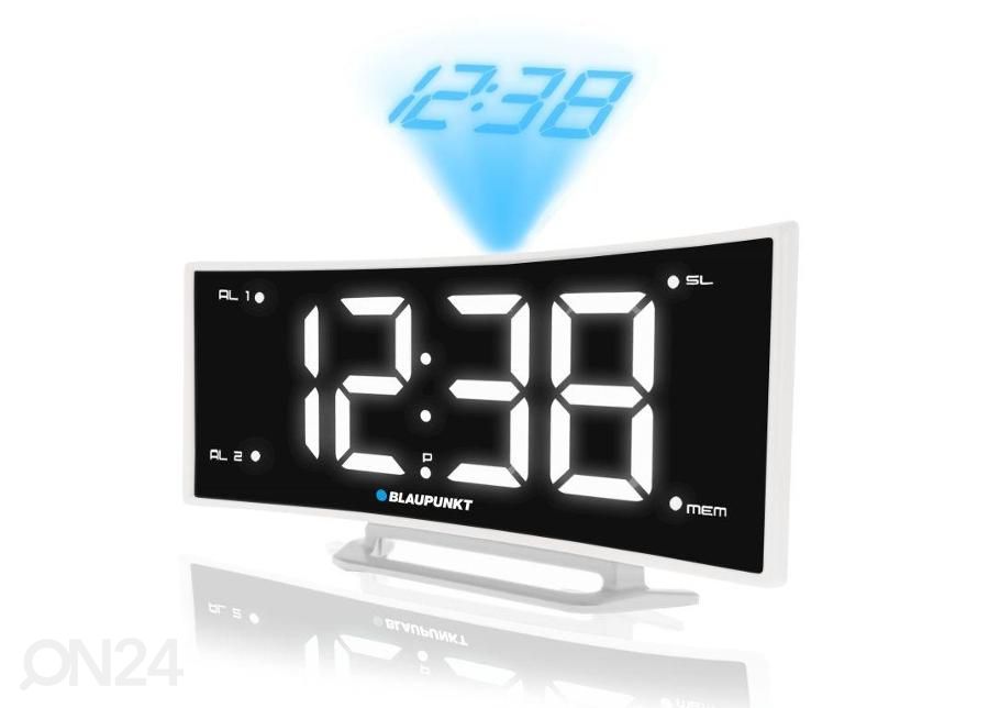 Kellraadio Blaupunkt USB laadimise ja aja projektsiooniga suurendatud