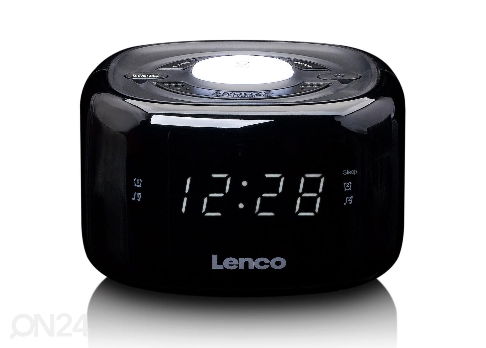 Kellraadio öövalgustiga Lenco CR12BK, must suurendatud