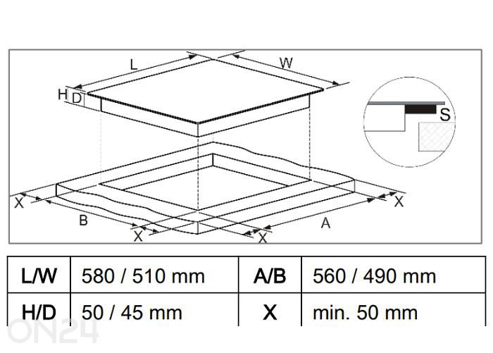 Keraamiline pliidiplaat Bomann EBK7941 suurendatud mõõdud