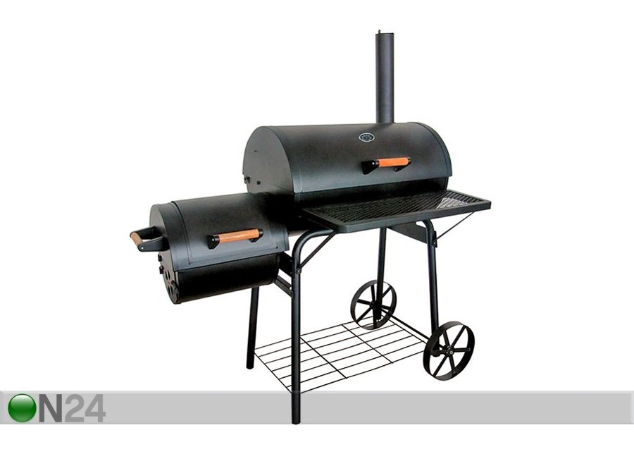 Keskmine BBQ suitsu- ja söegrill suurendatud
