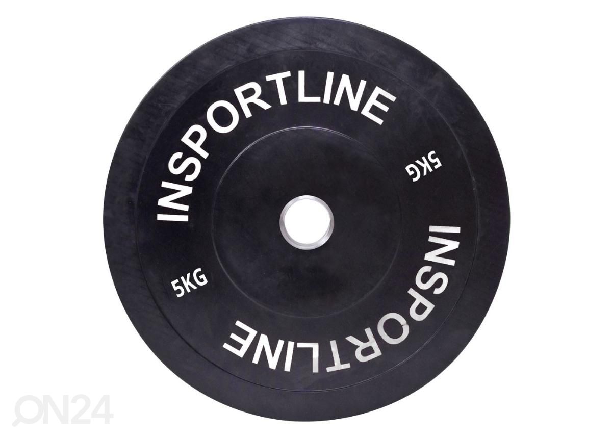 Ketas kummist Bumper Plate 5kg inSPORTline suurendatud