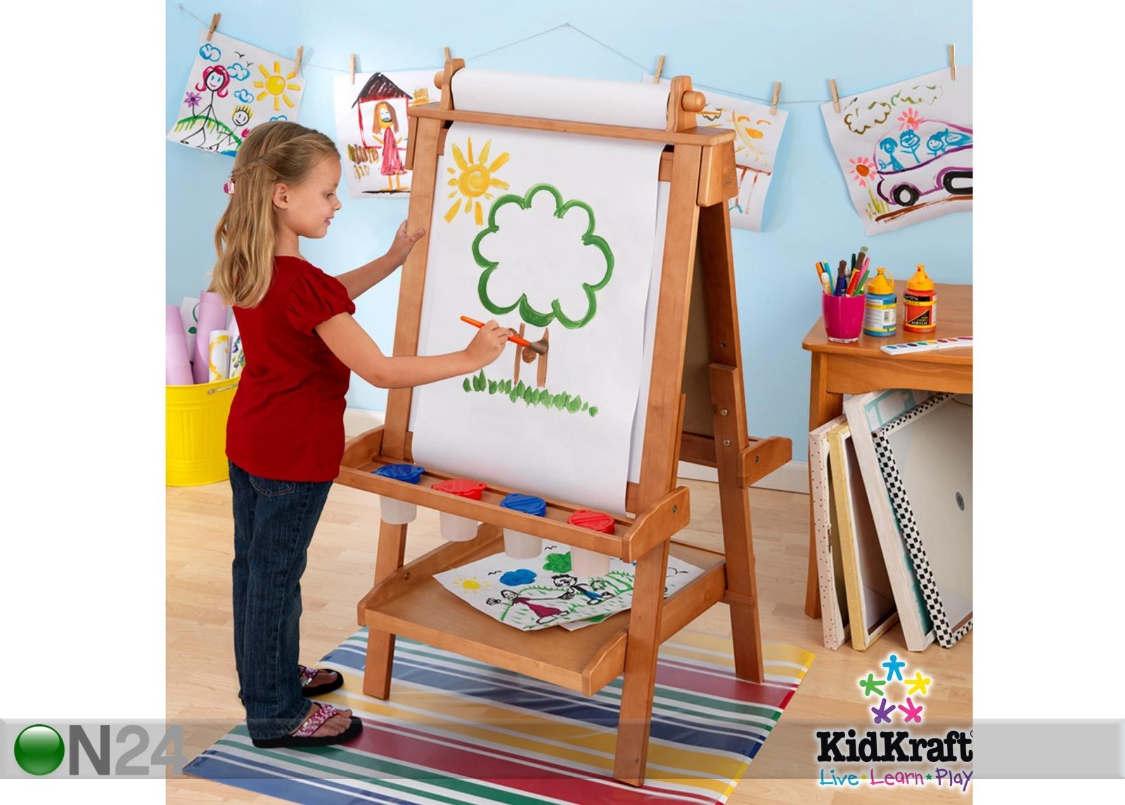 KidKraft puidust joonistustahvel suurendatud