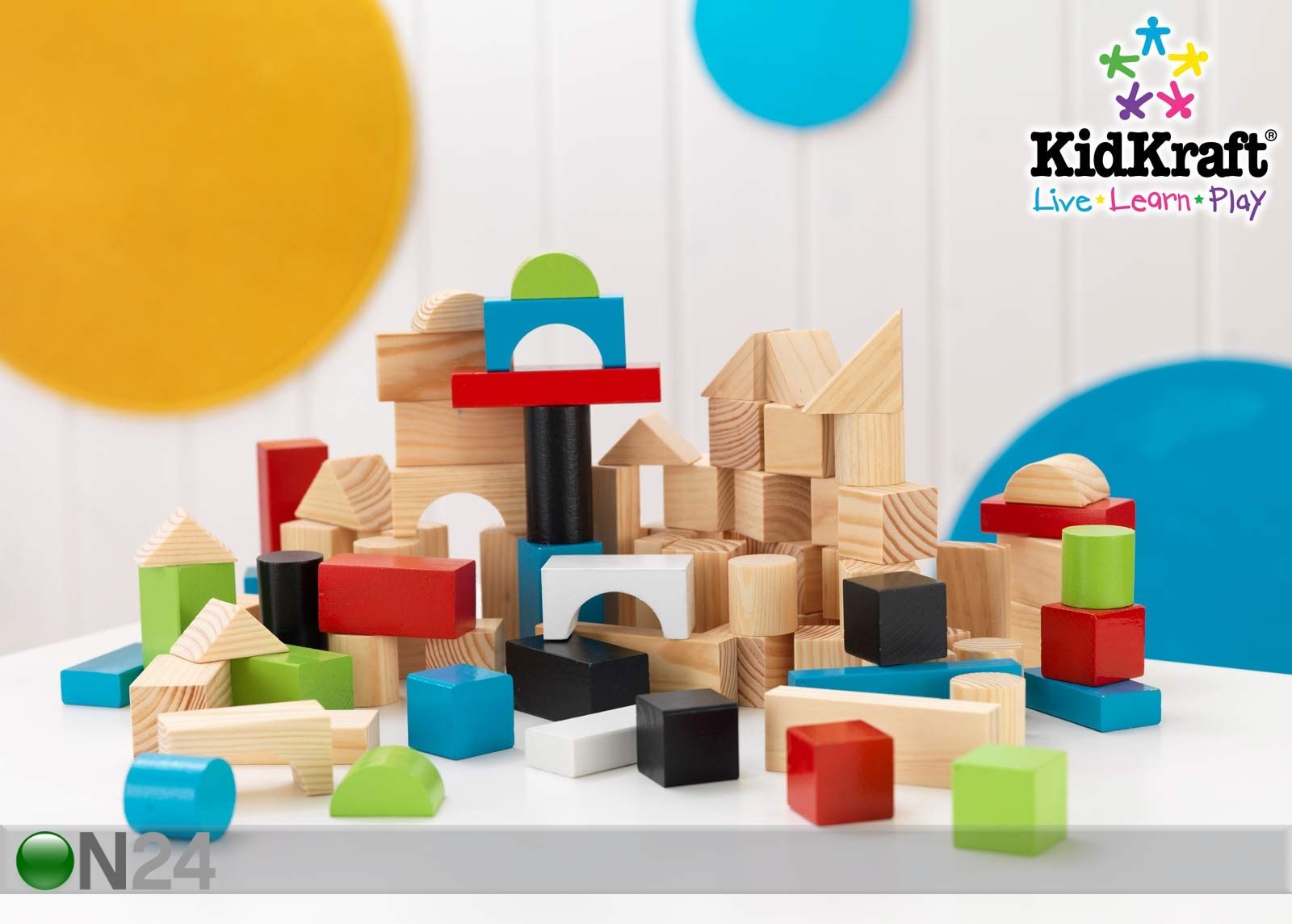 KidKraft puidust klotsimäng suurendatud