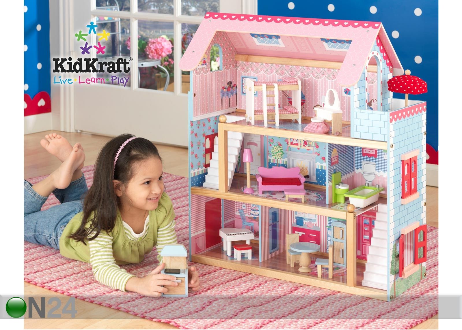 KidKraft väike nukumaja suurendatud