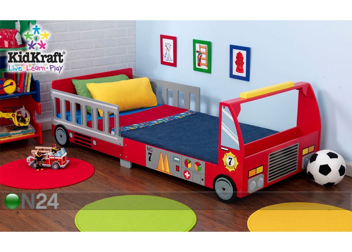 KidKraft voodi Tuletõrjeauto 70x140 cm suurendatud