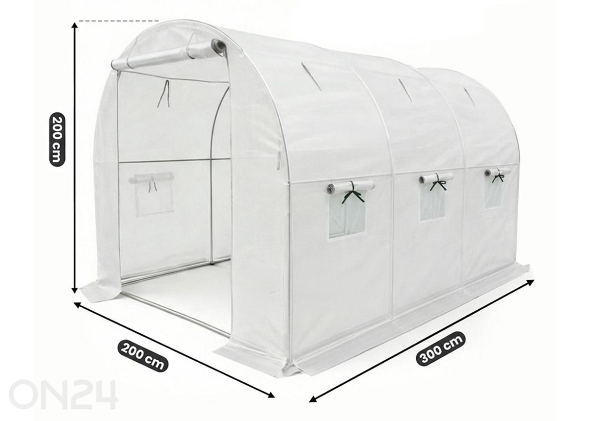 Kilekasvuhoone 6 m² suurendatud mõõdud