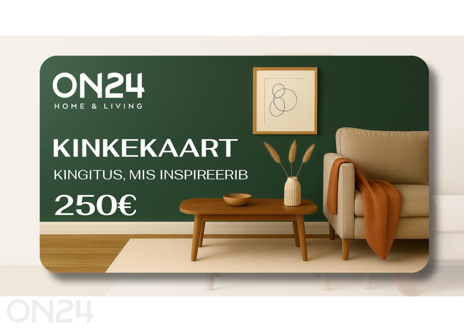 Kinkekaart 250 € suurendatud
