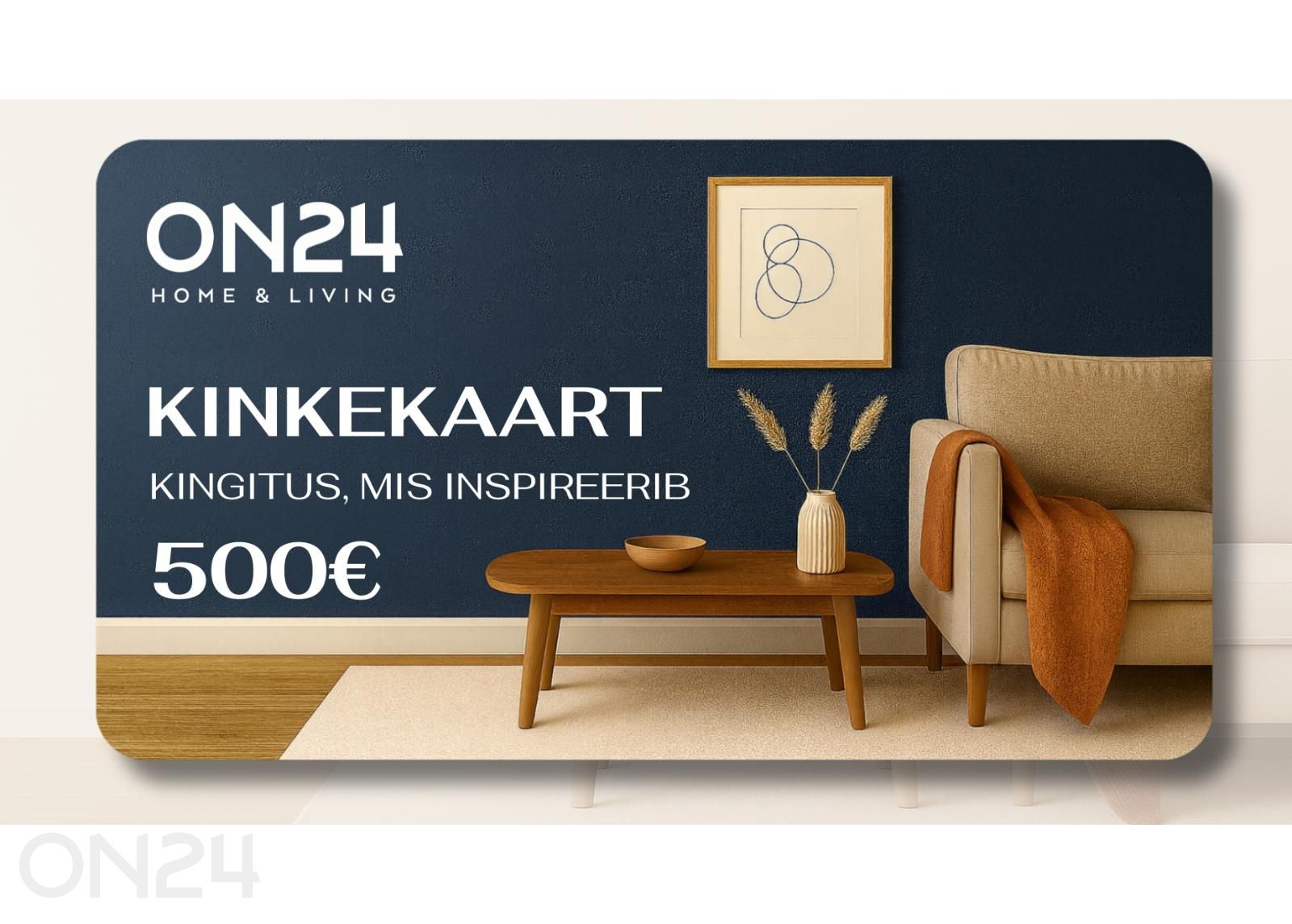 Kinkekaart 500 € suurendatud