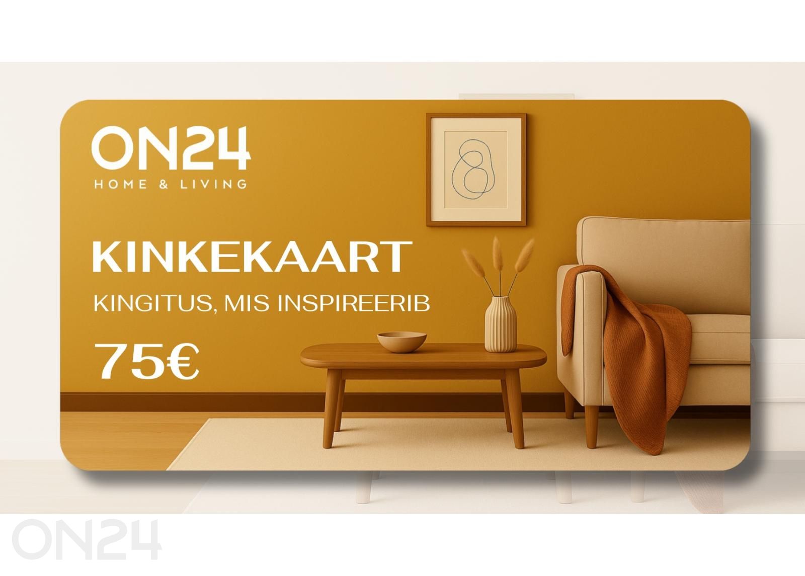 Kinkekaart 75 € suurendatud