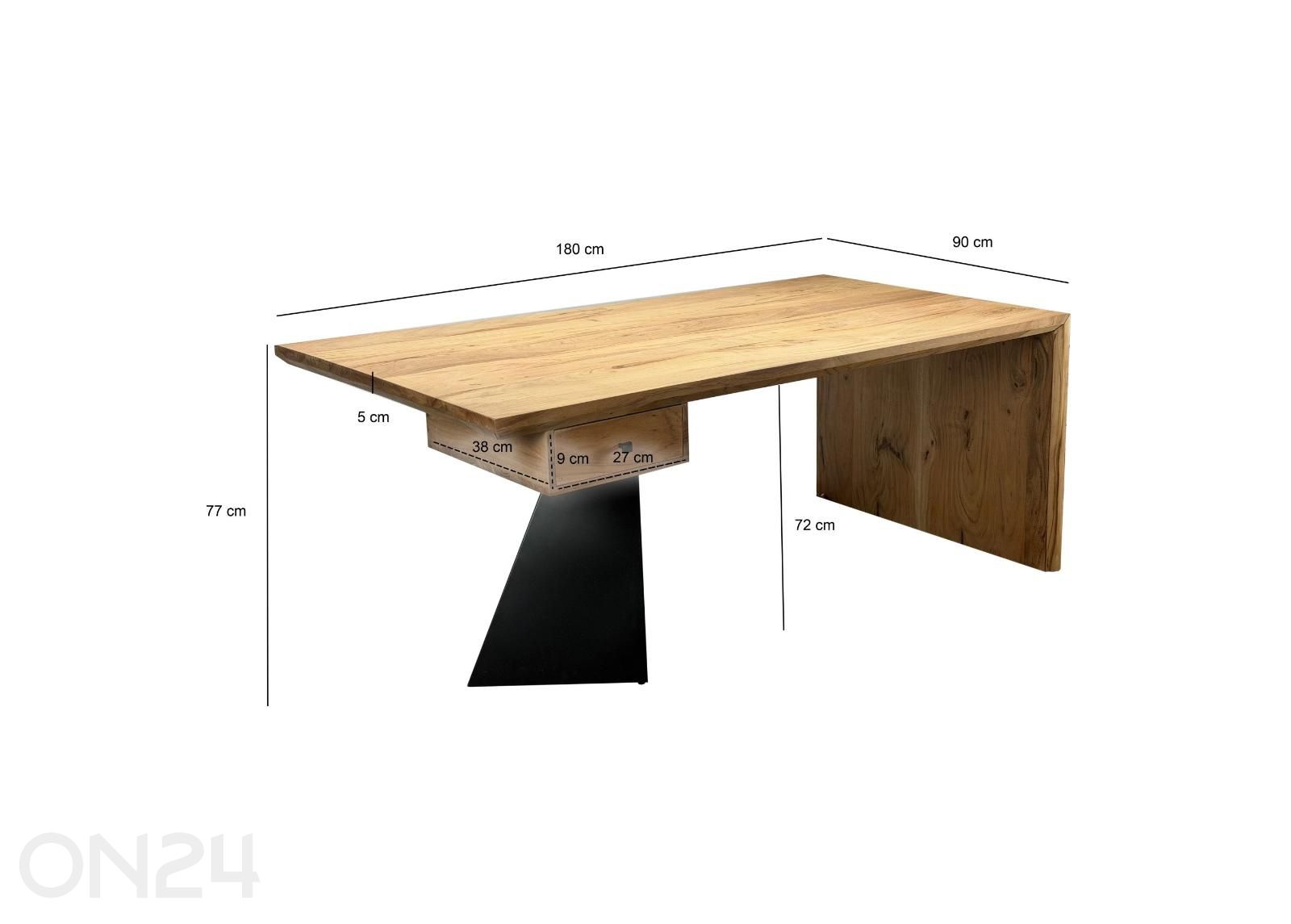 Kirjutuslaud 180x90 cm suurendatud mõõdud