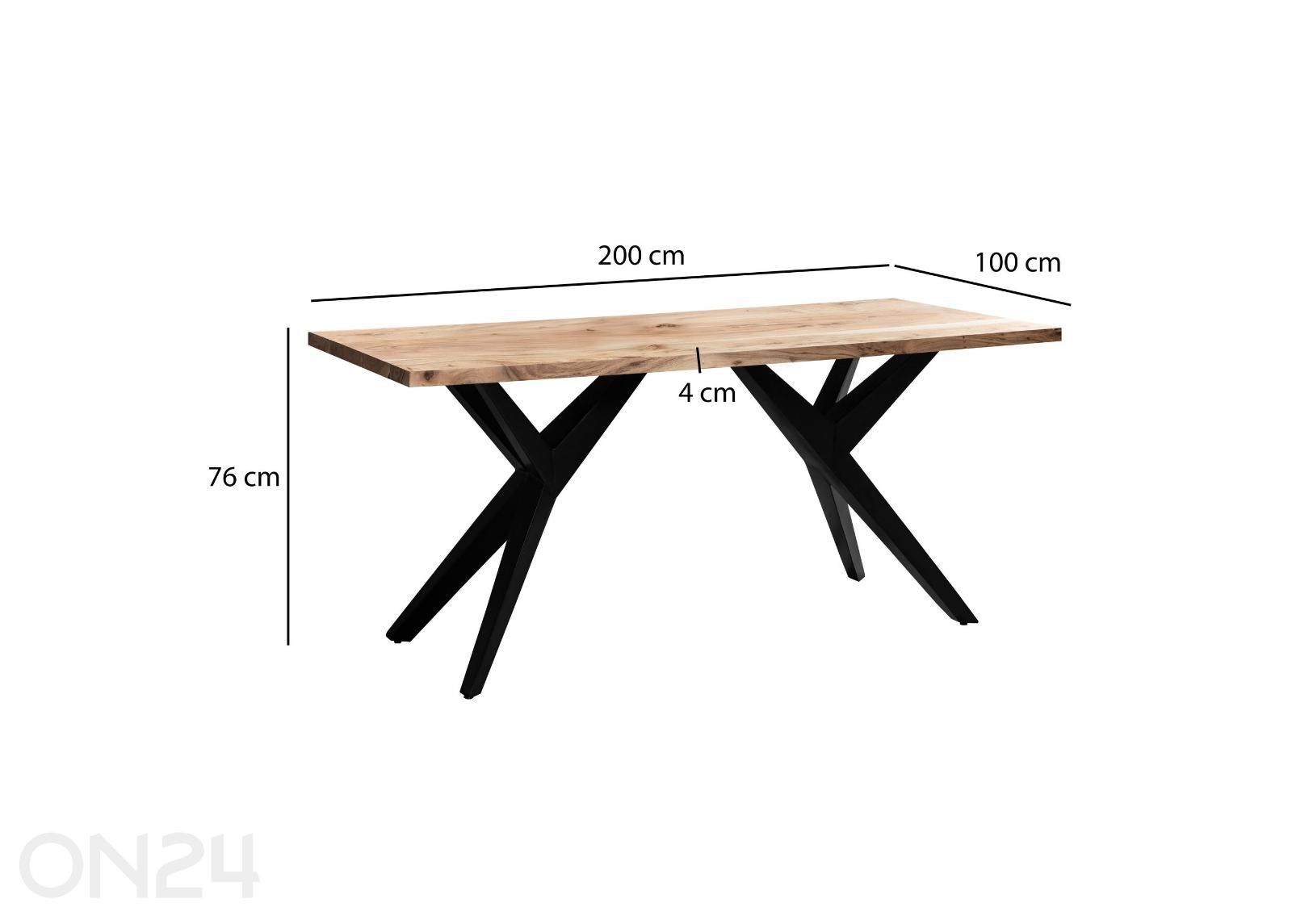 Kirjutuslaud 200x100 cm suurendatud mõõdud