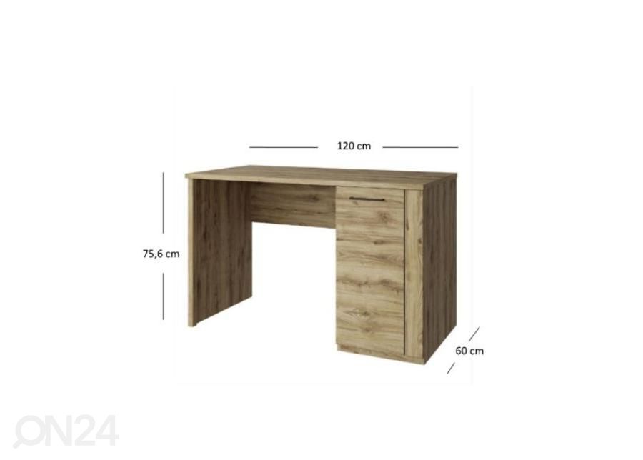 Kirjutuslaud Doorset 120 cm suurendatud mõõdud